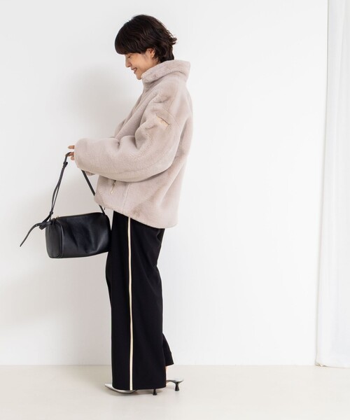 NOLLEY’S Sophi（ノーリーズソフィ）の「ウォッシャブルサイドライントリコットパンツ（その他パンツ・レディース・ベージュ/ブラック・38/36/34）」の9枚目の写真