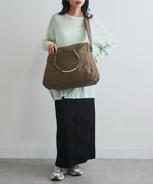 EARTH MADE(アースメイド)の「【EARTH MADE】11POCKET INSIDE PRINT BOSTON BAG(ボストンバッグ・レディース・ブラック/チャコールグレー/ベージュ/ネイビー/ブラウン・FREE)」の21枚目の写真