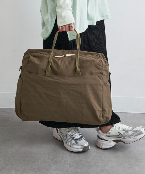 EARTH MADE(アースメイド)の「【EARTH MADE】11POCKET INSIDE PRINT BOSTON BAG(ボストンバッグ・レディース・ブラック/チャコールグレー/ベージュ/ネイビー/ブラウン・FREE)」の19枚目の写真