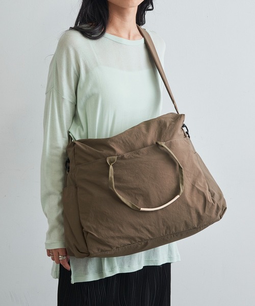 EARTH MADE(アースメイド)の「【EARTH MADE】11POCKET INSIDE PRINT BOSTON BAG(ボストンバッグ・レディース・ブラック/チャコールグレー/ベージュ/ネイビー/ブラウン・FREE)」の16枚目の写真