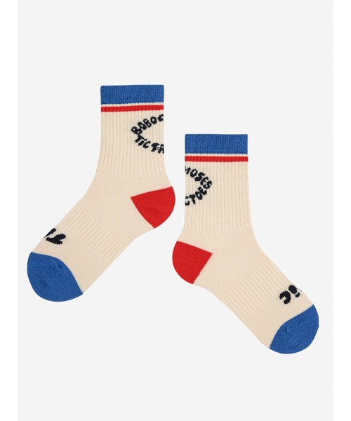 BOBO CHOSES(ボボショーズ)の「Tic Tac Toe color block long socks(ソックス/靴下・キッズ・マルチ・35-37/32-34/29-31/26-28/23-25/38-40)」の1枚目の写真