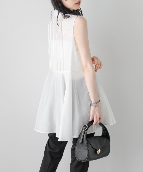 AMELY(エミリー)の「シアーチュニックブラウス(シャツ/ブラウス・レディース・ホワイト/ピンク/ブラック・フリー)」の8枚目の写真