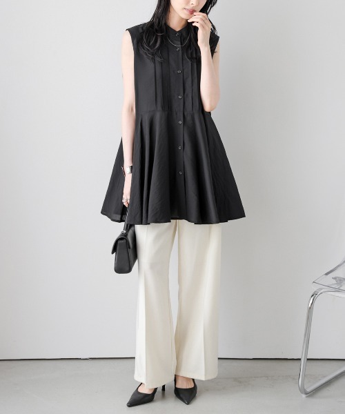 AMELY(エミリー)の「シアーチュニックブラウス(シャツ/ブラウス・レディース・ホワイト/ピンク/ブラック・フリー)」の9枚目の写真
