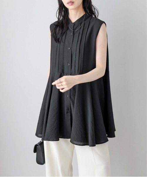 AMELY(エミリー)の「シアーチュニックブラウス(シャツ/ブラウス・レディース・ホワイト/ピンク/ブラック・フリー)」の10枚目の写真