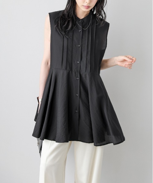 AMELY(エミリー)の「シアーチュニックブラウス(シャツ/ブラウス・レディース・ホワイト/ピンク/ブラック・フリー)」の11枚目の写真