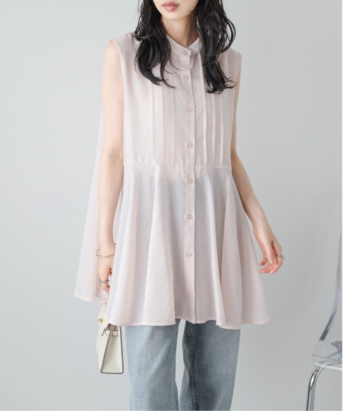 AMELY(エミリー)の「シアーチュニックブラウス(シャツ/ブラウス・レディース・ホワイト/ピンク/ブラック・フリー)」の16枚目の写真