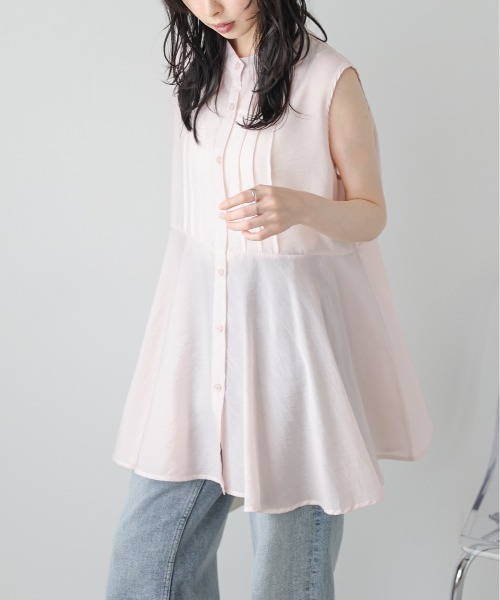 AMELY(エミリー)の「シアーチュニックブラウス(シャツ/ブラウス・レディース・ホワイト/ピンク/ブラック・フリー)」の17枚目の写真