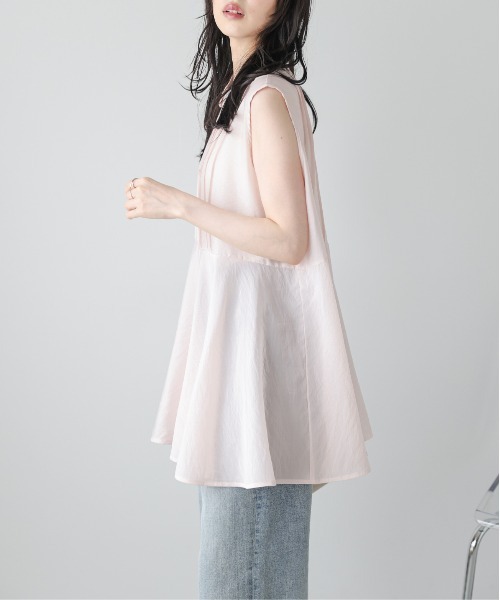 AMELY(エミリー)の「シアーチュニックブラウス(シャツ/ブラウス・レディース・ホワイト/ピンク/ブラック・フリー)」の18枚目の写真