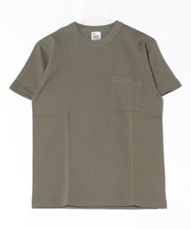 《ヘビーウェイト バインダーネック ポケット付き 半袖Tシャツ