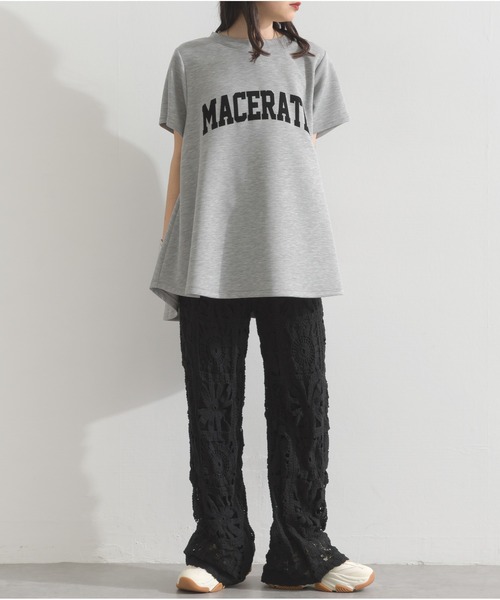 OandI(オーアンドアイ)の「ブロッククロシェニットパンツ(その他パンツ・レディース・アイボリー/ブラック・FREE)」の12枚目の写真