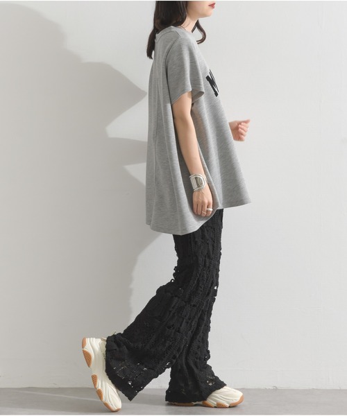 OandI(オーアンドアイ)の「ブロッククロシェニットパンツ(その他パンツ・レディース・アイボリー/ブラック・FREE)」の13枚目の写真