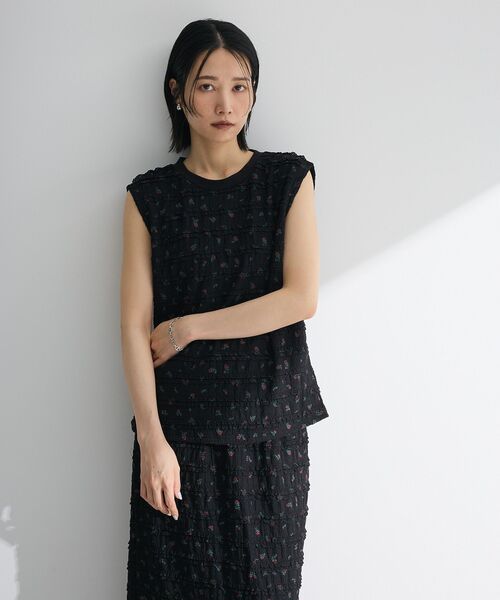 Sugar spoon（シュガースプーン）の「・SUGAR SPOON コバナレースフリルノースリーブ（Tシャツ/カットソー・レディース・ブラック/ピンク系その他2/ベージュ・FREE）」の8枚目の写真