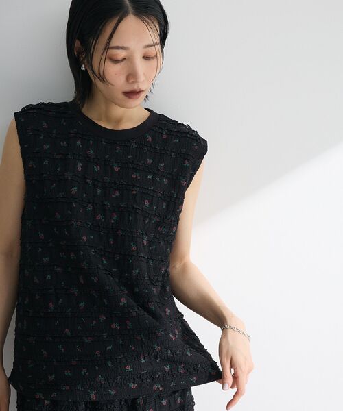 Sugar spoon（シュガースプーン）の「・SUGAR SPOON コバナレースフリルノースリーブ（Tシャツ/カットソー・レディース・ブラック/ピンク系その他2/ベージュ・FREE）」の11枚目の写真