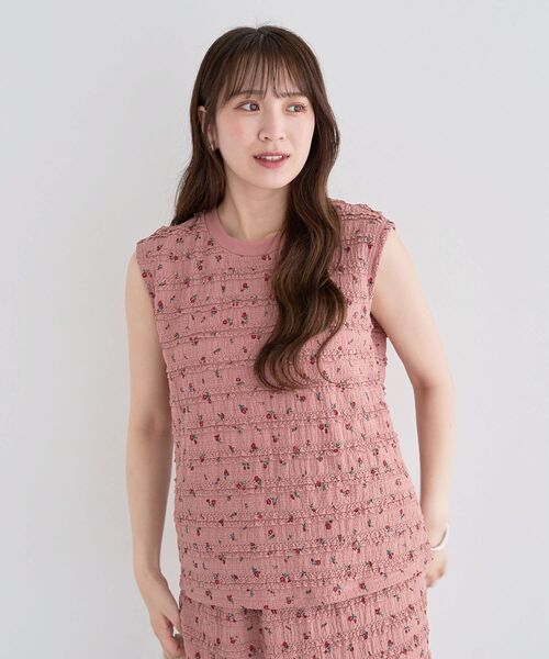 Sugar spoon（シュガースプーン）の「・SUGAR SPOON コバナレースフリルノースリーブ（Tシャツ/カットソー・レディース・ブラック/ピンク系その他2/ベージュ・FREE）」の17枚目の写真