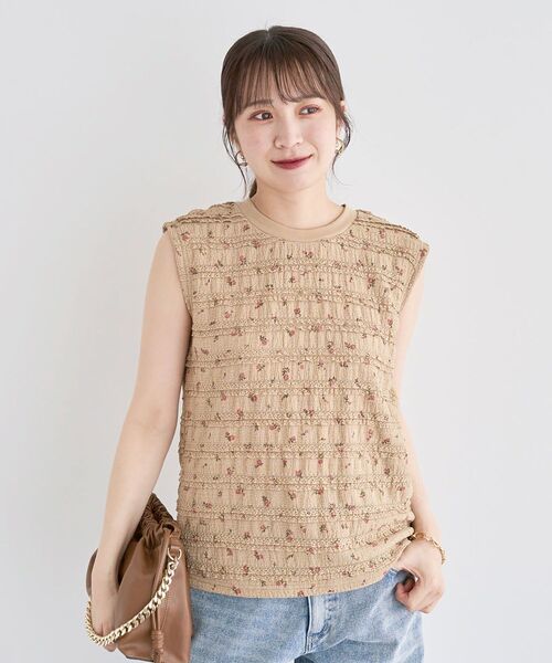 Sugar spoon（シュガースプーン）の「・SUGAR SPOON コバナレースフリルノースリーブ（Tシャツ/カットソー・レディース・ブラック/ピンク系その他2/ベージュ・FREE）」の20枚目の写真