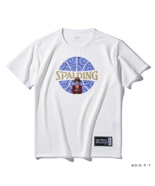 SPALDING(スポルディング)の「【SPALDING/スポルディング】ジュニア Tシャツ ONE PIECE ゴムゴムの実 ボールプリント/吸水速乾機能・UVカット機能・アニメ半袖Tシャツ(Tシャツ/カットソー・キッズ・ホワイト/ブラック・150)」の3枚目の写真