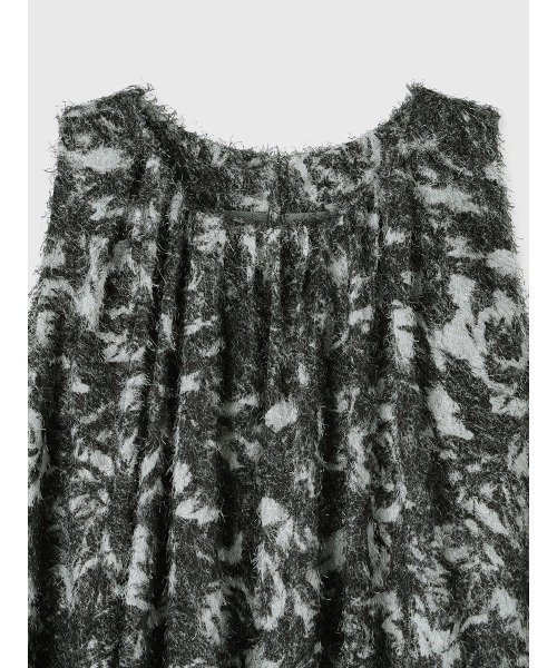 ♡anuans♡カットジャカードニュアンスプリントワンピース カットジャカードニュアンスプリントワンピース