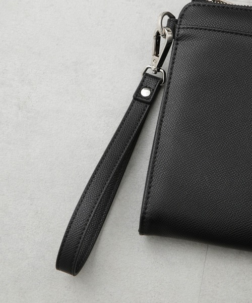 NANO universe（ナノユニバース）の「フェイクレザークラッチバッグ（クラッチバッグ・メンズ・ブラック・F）」の3枚目の写真