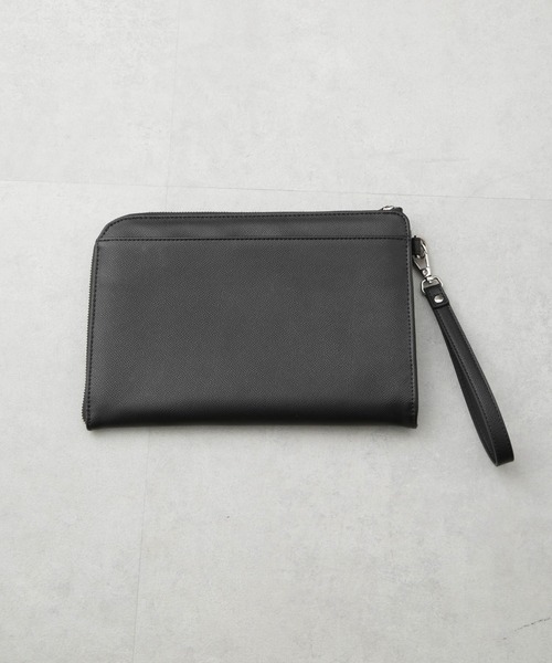 NANO universe（ナノユニバース）の「フェイクレザークラッチバッグ（クラッチバッグ・メンズ・ブラック・F）」の4枚目の写真