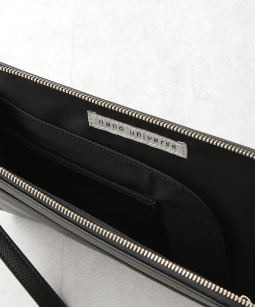 NANO universe（ナノユニバース）の「フェイクレザークラッチバッグ（クラッチバッグ・メンズ・ブラック・F）」の9枚目の写真