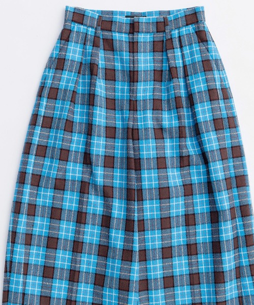 Loop Yarn Plaid Two-tuck Pants/ループチェック2タックパンツ