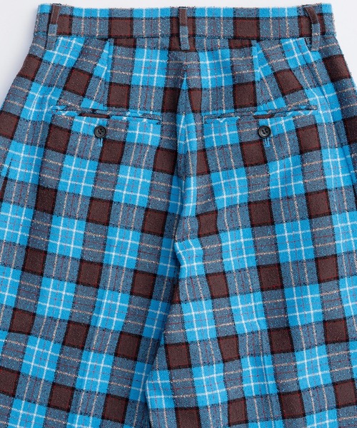 Loop Yarn Plaid Two-tuck Pants/ループチェック2タックパンツ【MAISON