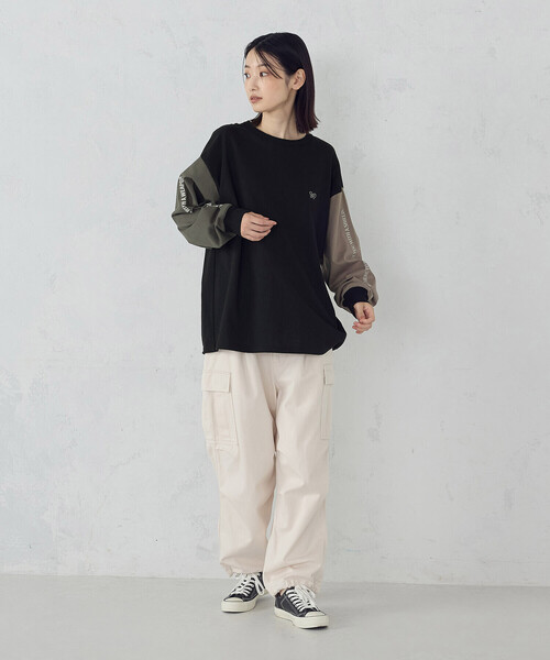 Purple&Yellow（パープルアンドイエロー）の「袖＆バックプリント 長袖Ｔシャツ（Tシャツ/カットソー・メンズ・オレンジ/ホワイト/マルチ・SMALL/MEDIUM/LARGE）」の15枚目の写真