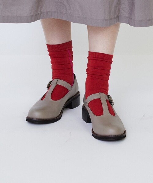 LOISIR(ロワズィール)の「Tストラップシューズ(パンプス・レディース・ブラック/グレー・38/36/37)」の5枚目の写真