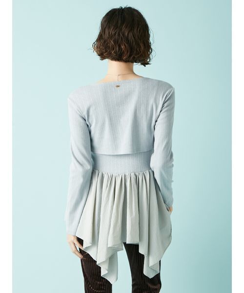 LILY BROWN カーデセットペプラムトップス カーデセットペプラムトップス（Tシャツ/カットソー）｜LILY
