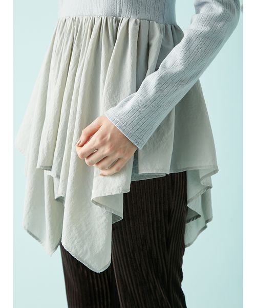 LILY BROWN カーデセットペプラムトップス カーデセットペプラムトップス（Tシャツ/カットソー）｜LILY