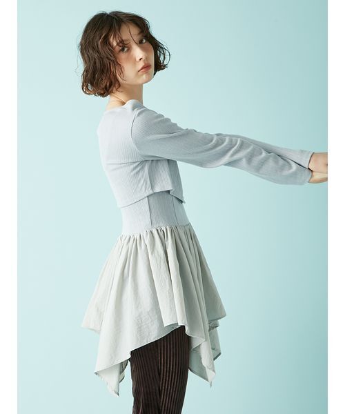 リリーブラウン カーデセットペプラムトップス カーデセットペプラムトップス（Tシャツ/カットソー）｜LILY