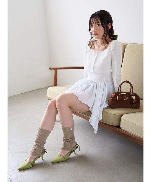 LILY BROWN カーデセットペプラムトップス カーデセットペプラムトップス（Tシャツ/カットソー）｜LILY