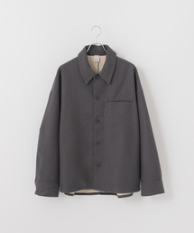 【Deux Allures/ドゥ アリュール】チェックボンディングシャツブルゾン