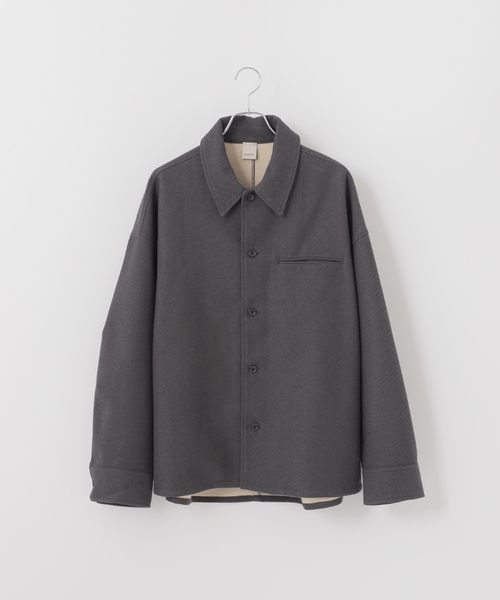 B.C STOCK(ベーセーストック)の「【Deux Allures/ドゥ アリュール】チェックボンディングシャツブルゾン(ブルゾン・メンズ・ブルー/チャコールグレー・FREE)」の2枚目の写真