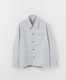 【Deux Allures/ドゥ アリュール】チェックボンディングシャツブルゾン