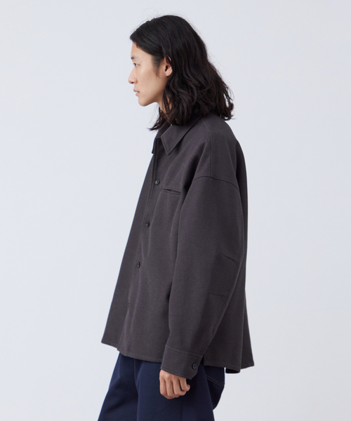 B.C STOCK(ベーセーストック)の「【Deux Allures/ドゥ アリュール】チェックボンディングシャツブルゾン(ブルゾン・メンズ・ブルー/チャコールグレー・FREE)」の5枚目の写真