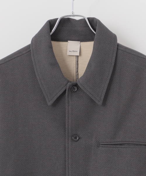 B.C STOCK(ベーセーストック)の「【Deux Allures/ドゥ アリュール】チェックボンディングシャツブルゾン(ブルゾン・メンズ・ブルー/チャコールグレー・FREE)」の11枚目の写真