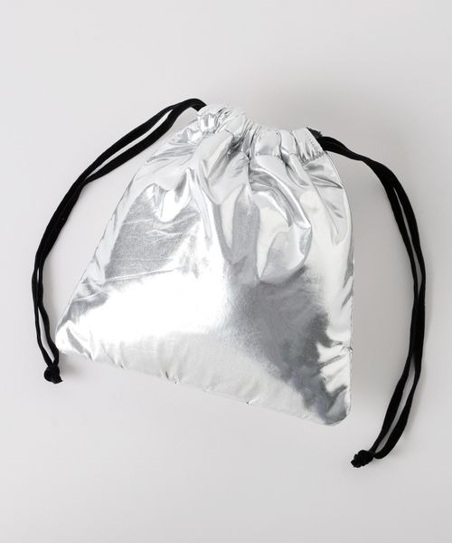 JEANASIS(ジーナシス)の「ミニキンチャクポーチ/577856(ポーチ・レディース・ブラック/シルバー・FREE)」の3枚目の写真