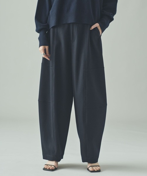 Curensology（カレンソロジー）の「Curensology(カレンソロジー)/T/Wダブルクロスパンツ（その他パンツ・レディース・グレー/ネイビー/ブラック・36/38）」の3枚目の写真