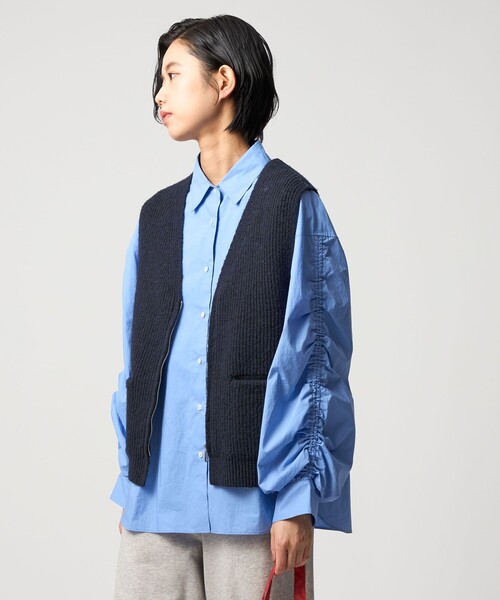 CITEN（シテン）の「＜CITEN＞エッセンシャルニットベスト（ベスト・レディース・ワイン/ネイビー/グレー系・FREE）」の11枚目の写真