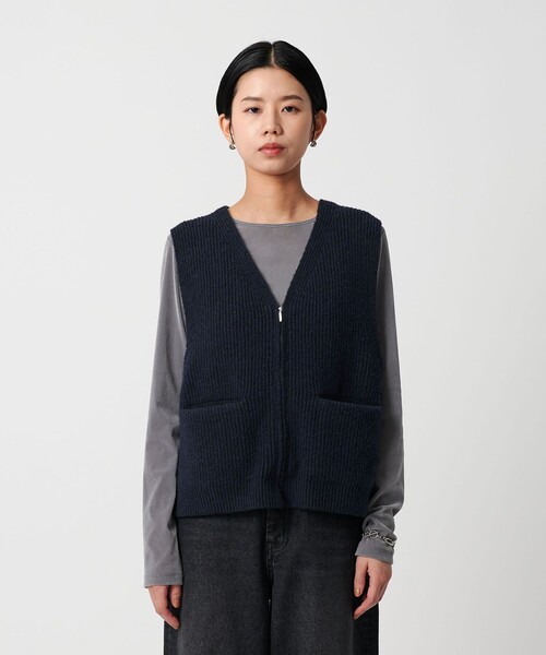 utilité グレー ニットベスト utilité グレー ニットベスト utilite / ユティリテ / ペルーニット