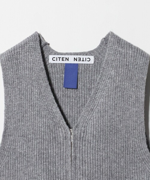 CITEN（シテン）の「＜CITEN＞エッセンシャルニットベスト（ベスト・レディース・ワイン/ネイビー/グレー系・FREE）」の19枚目の写真