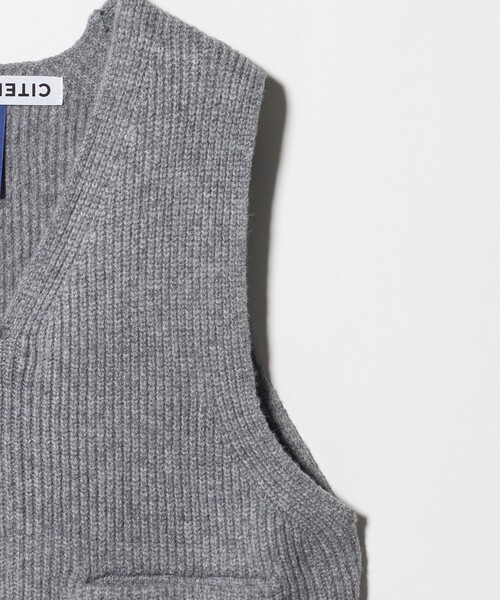 CITEN（シテン）の「＜CITEN＞エッセンシャルニットベスト（ベスト・レディース・ワイン/ネイビー/グレー系・FREE）」の20枚目の写真