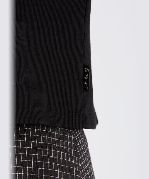 To b. by agnes b.(トゥービーバイアニエスベー)の「コットン リブ ジャージー カーディガン(カーディガン/ボレロ・レディース・ブラック・38/40)」の2枚目の写真