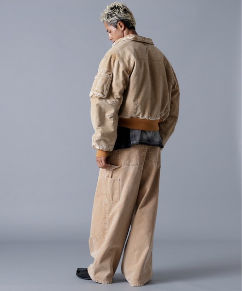 ダンケシェーン DUCK HOODED MA-1 JACKET ベージュ M DANKE SCHON