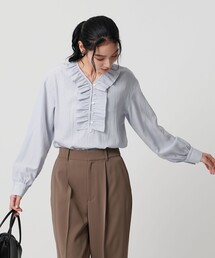 BEAUTY&YOUTH UNITED ARROWS | 【WEB限定 Wardrobe DAILY MINIMAL】フリル Vネックブラウス ウォッシャブル(シャツ/ブラウス)