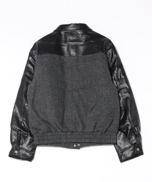 Subciety（サブサエティ）の「Tweed and faux leather blouson（ブルゾン・メンズ・ブラック/ブラウン・SMALL/MEDIUM/X-LARGE/LARGE）」の16枚目の写真