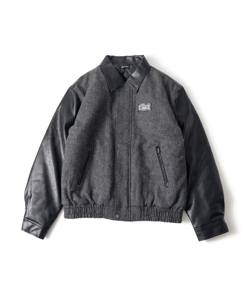 Subciety（サブサエティ）の「Tweed and faux leather blouson（ブルゾン・メンズ・ブラック/ブラウン・SMALL/MEDIUM/X-LARGE/LARGE）」の8枚目の写真
