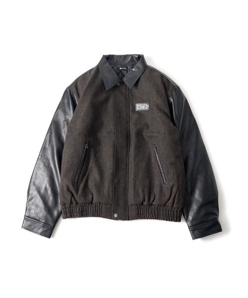 Subciety（サブサエティ）の「Tweed and faux leather blouson（ブルゾン・メンズ・ブラック/ブラウン・SMALL/MEDIUM/X-LARGE/LARGE）」の9枚目の写真
