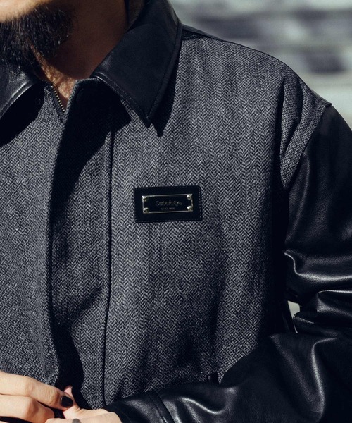 Subciety（サブサエティ）の「Tweed and faux leather blouson（ブルゾン・メンズ・ブラック/ブラウン・SMALL/MEDIUM/X-LARGE/LARGE）」の19枚目の写真